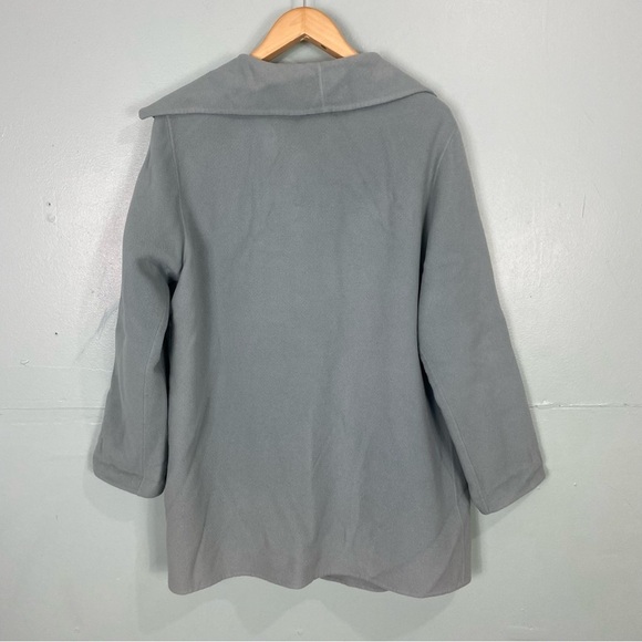 Eileen Fisher Mint Green‎ Coat Sz M Open Front Wool Cashmere - Picture 7 of 8